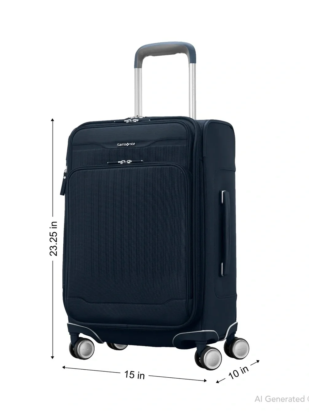 Samsonite Deep Navy Spinner Carry-On Silhouette 18 Softside Suitcase travel bag